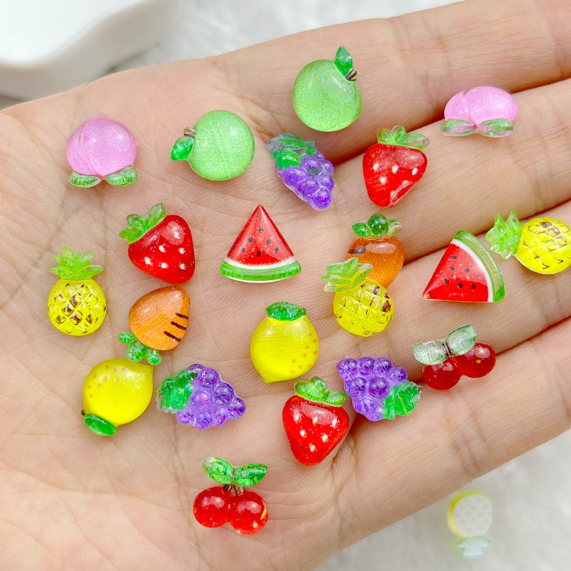Glitter Powder Resin - 50pcs Resin Colorful Glitter Apple Grape