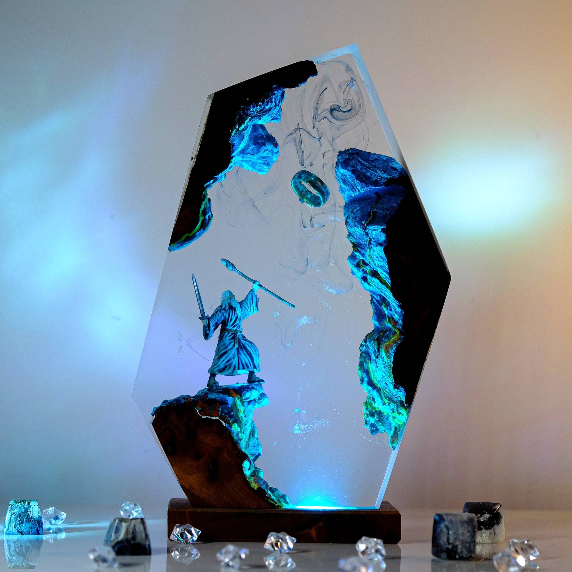 Resin Art Toys - Movie Scence Figure Table Resin Lamp