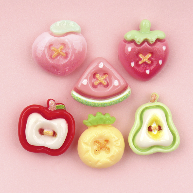 Resin Art Workshop - 50/500pcs Mini Simulated Fruit Resin Nail