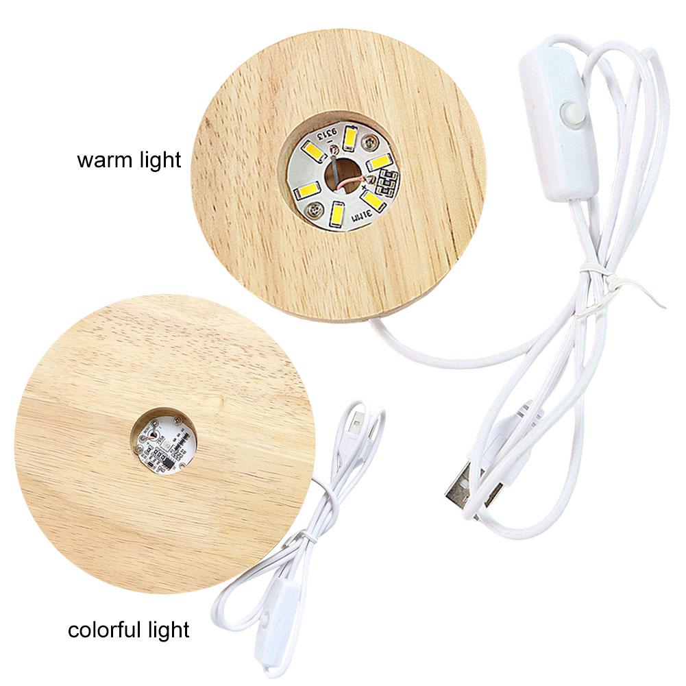 Resin Art Stand - 2Pcs 4 Inch LED Display Stand