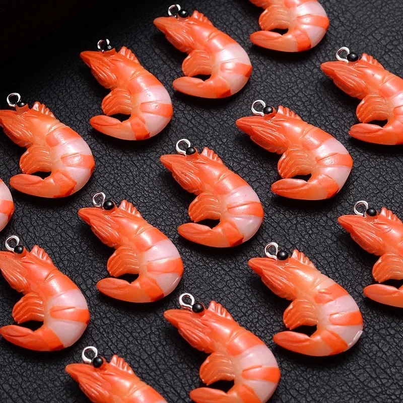 Resin Art Gift Ideas - 10Pcs 3D Simulated Lobster Shrimp Charms,