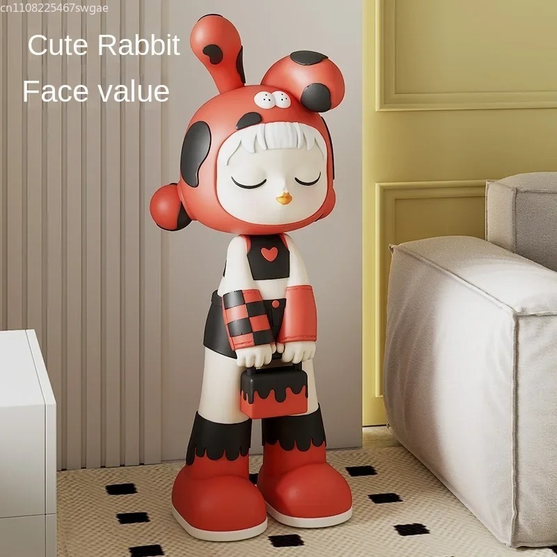 Art Cartoon Girl Statue Indoor - Resin Art Craft ulasan dan harga