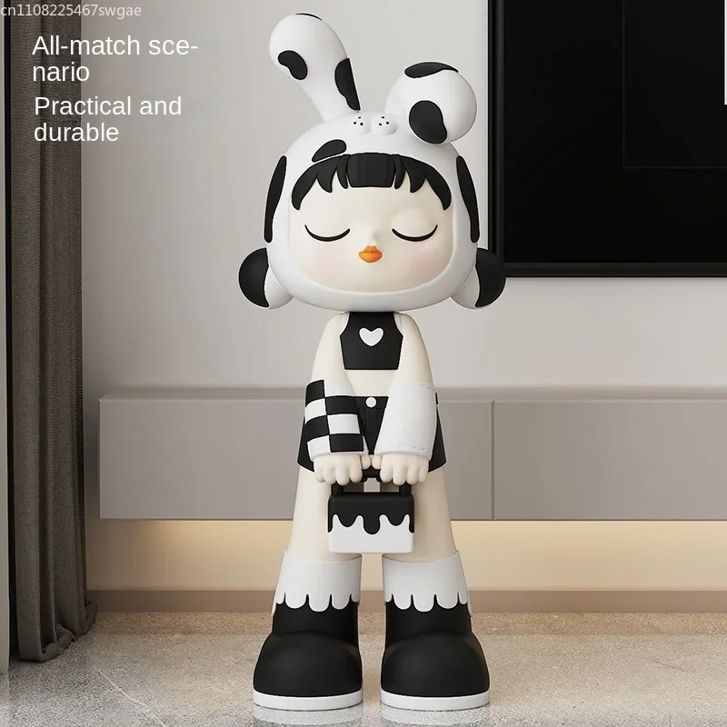 Art Cartoon Girl Statue Indoor - Resin Art Craft ulasan dan harga
