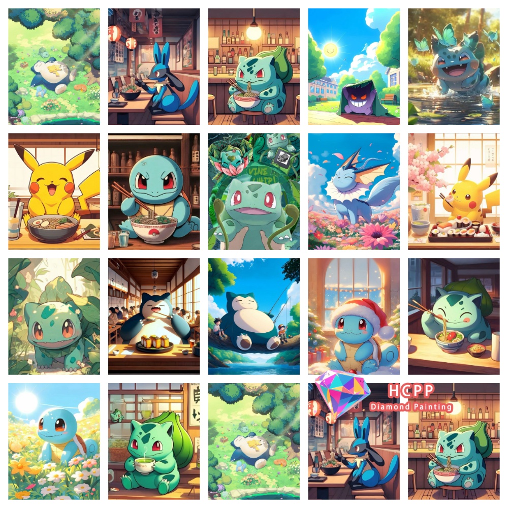 Pikachu Bulbasaur Squirtle Ani - Resin Art Work ulasan dan harga