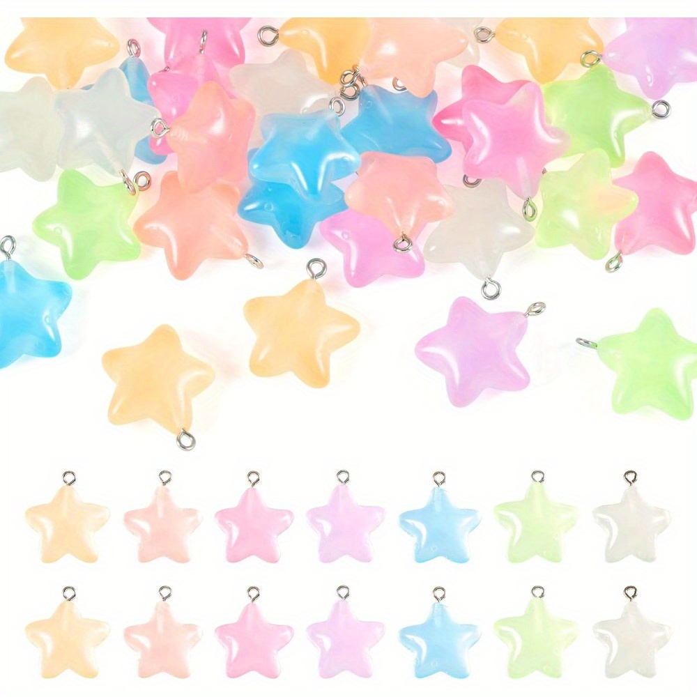 6/24/40pcs Mixed Color Luminou - Resin Art Bracelet ulasan dan harga