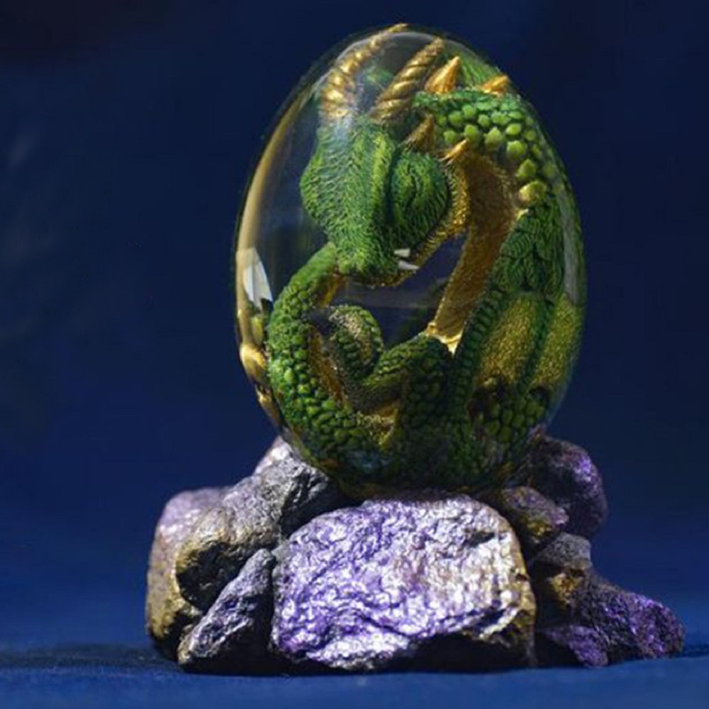 Lava Dragon Egg Statue With St - Resin Art Stand ulasan dan harga