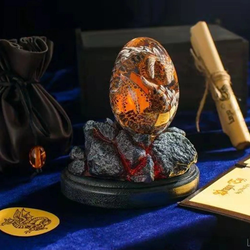 Lava Dragon Egg Statue With St - Resin Art Stand ulasan dan harga