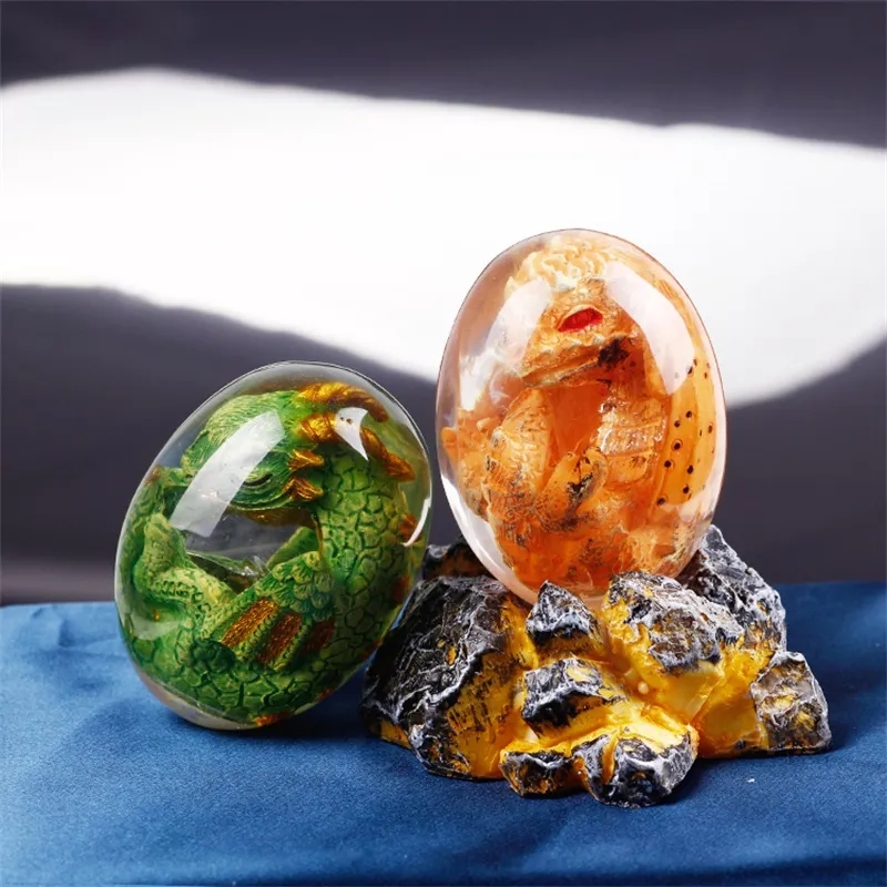 Lava Dragon Egg Statue With St - Resin Art Stand ulasan dan harga