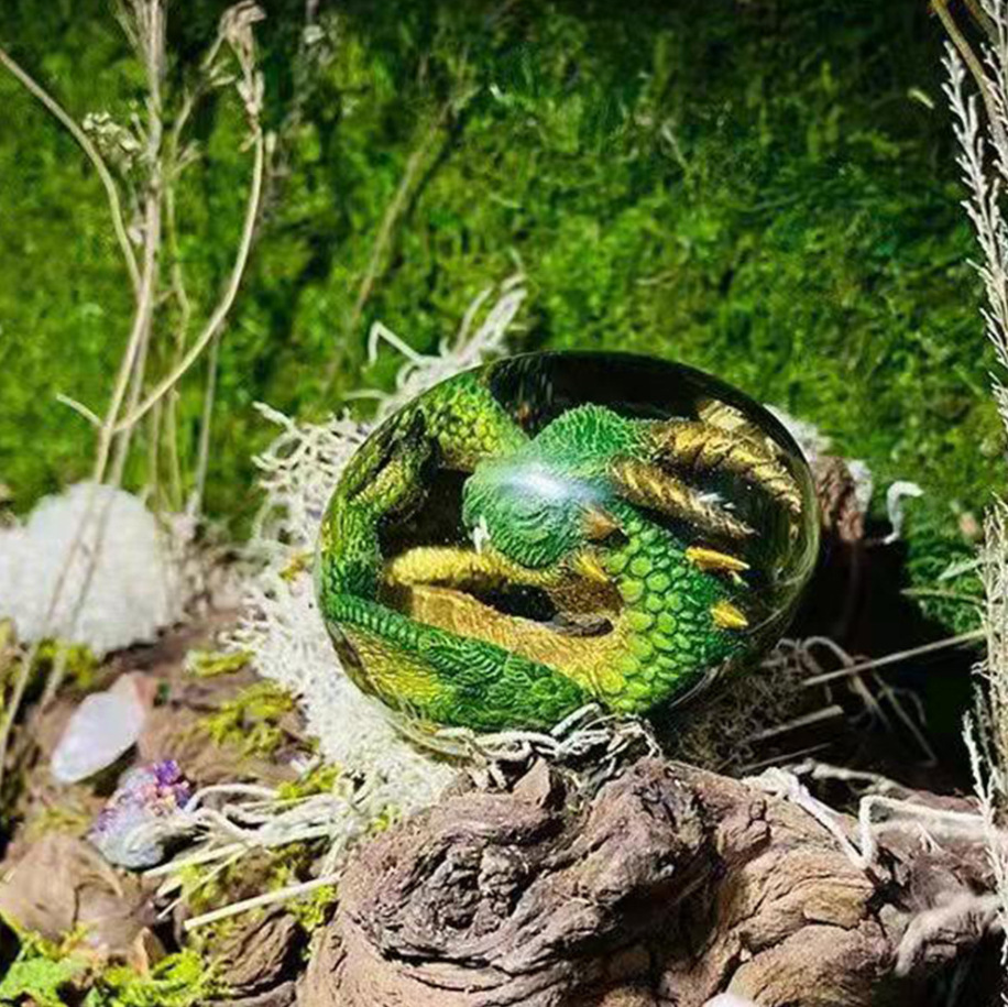 Lava Dragon Egg Statue With St - Resin Art Stand ulasan dan harga