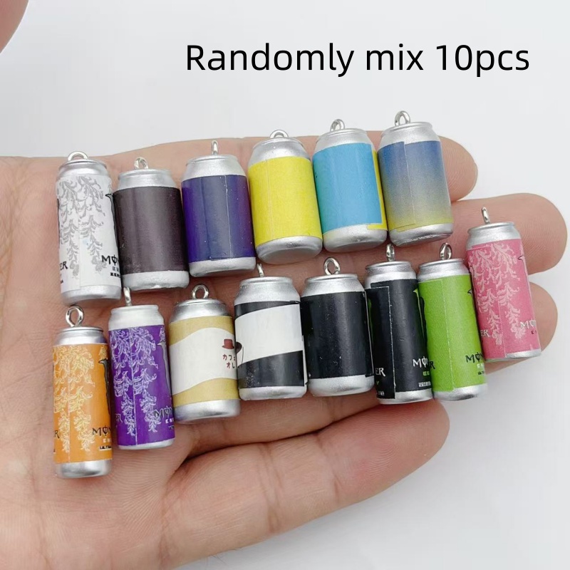 10Pcs Mini Simulation Beverage - Resin Art Earrings ulasan dan harga