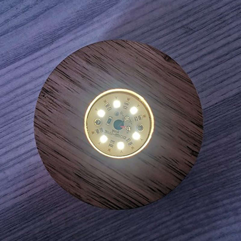 8cm Round Wooden LED Light Dis - Resin Art Stand ulasan dan harga