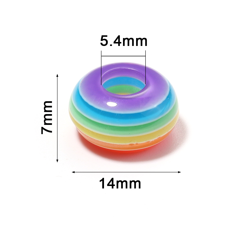 50pcs/lot Rainbow Stripe Resin - Resin Art Bracelet ulasan dan harga