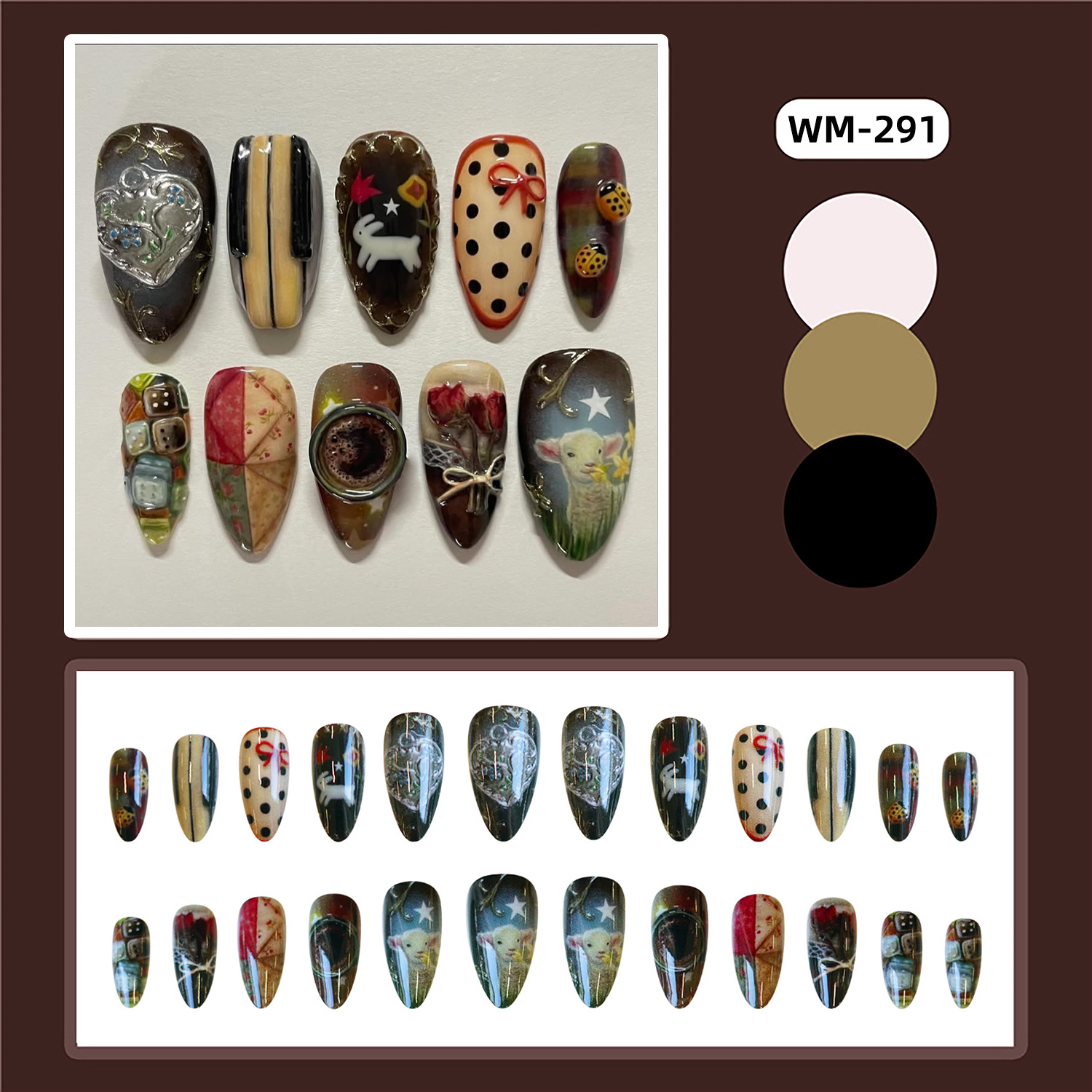 24pcs Vintage Country Style Fa - Resin Art Ocean ulasan dan harga