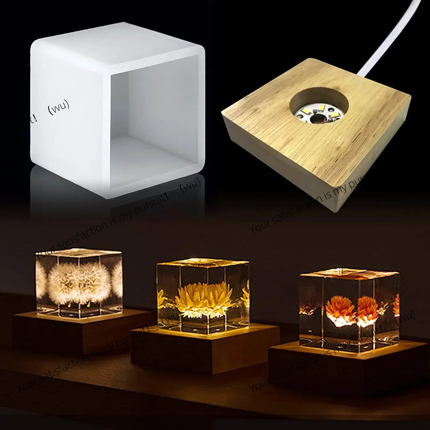 Square Light Resin Mold,led Si - Resin Art Stand ulasan dan harga