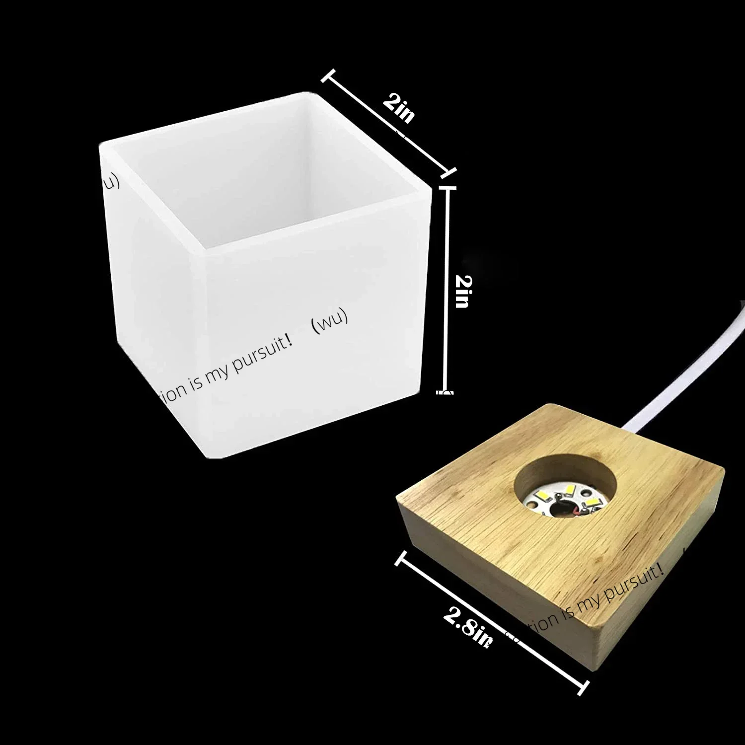 Square Light Resin Mold,led Si - Resin Art Stand ulasan dan harga