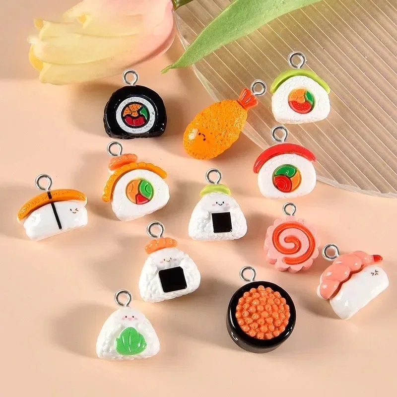 10Pcs Mini Food Resin Charms S - Resin Art Bracelet ulasan dan harga