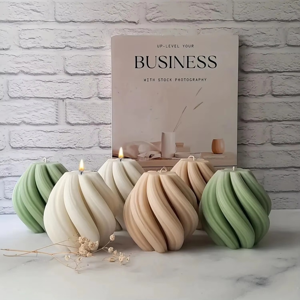 3D Rotating Pillar Candle Sili - Resin Art Ocean ulasan dan harga