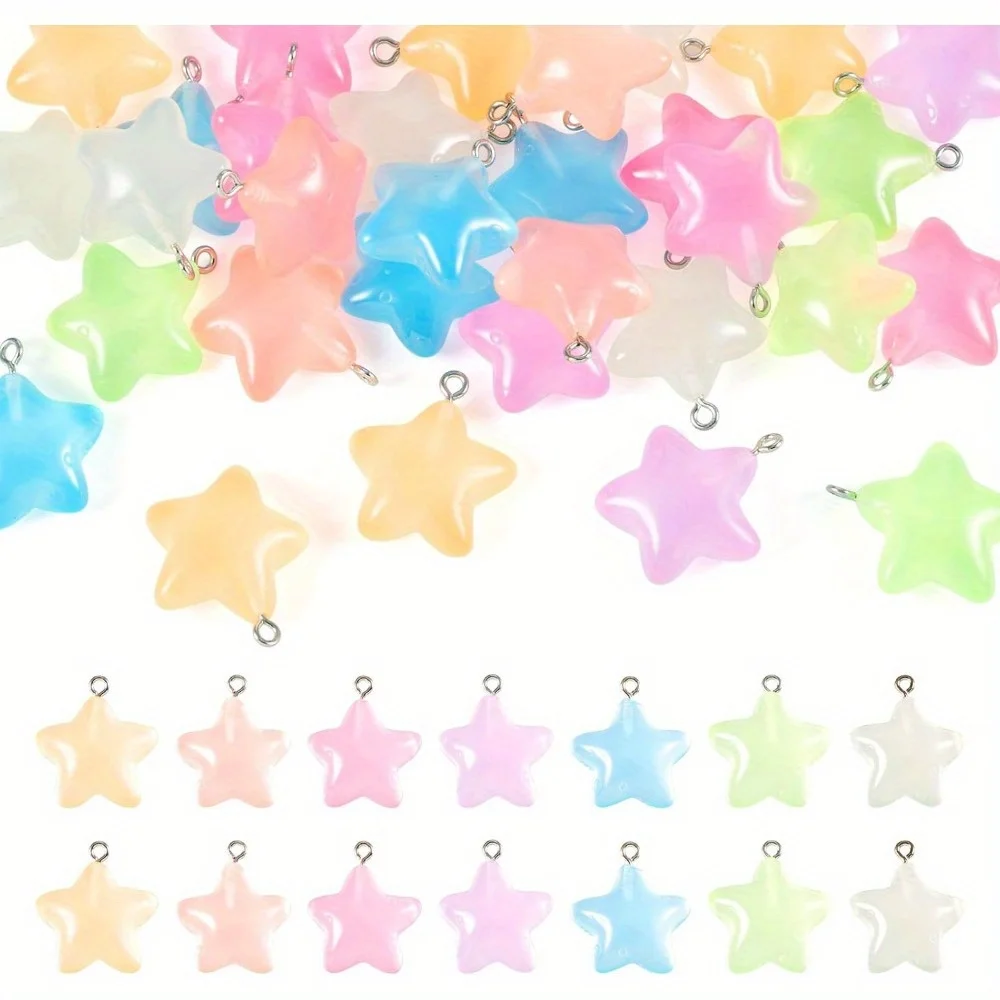 6/24/40pcs Mixed Color Luminou - Resin Art Bracelet ulasan dan harga