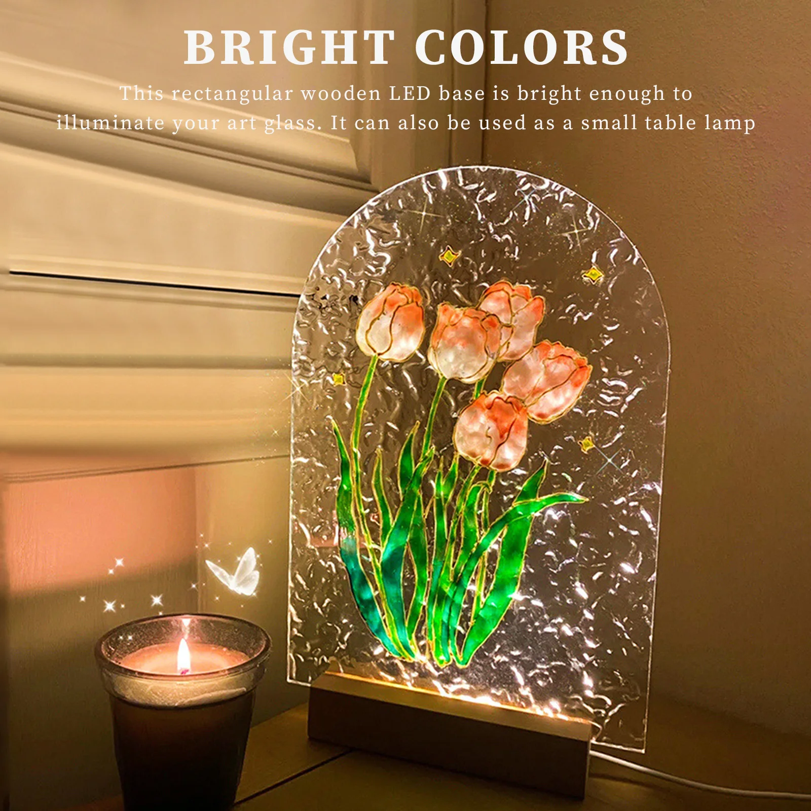 1-10pcs LED Wood Light Display - Resin Art Stand ulasan dan harga