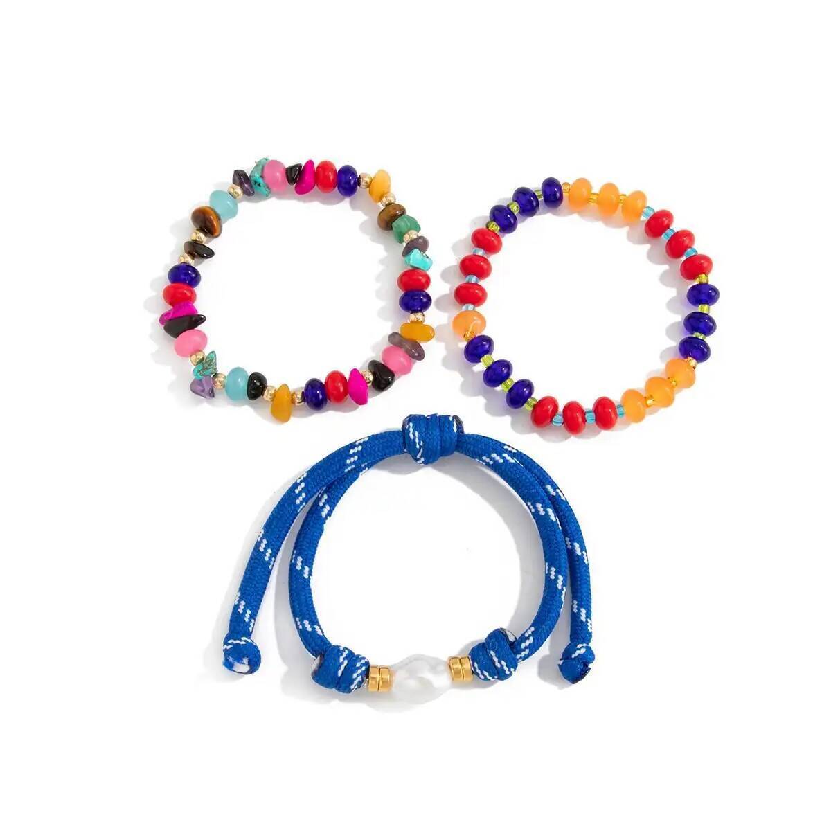 KunJoe 3Pcs/Set Colorful Multi - Resin Art Watch ulasan dan harga