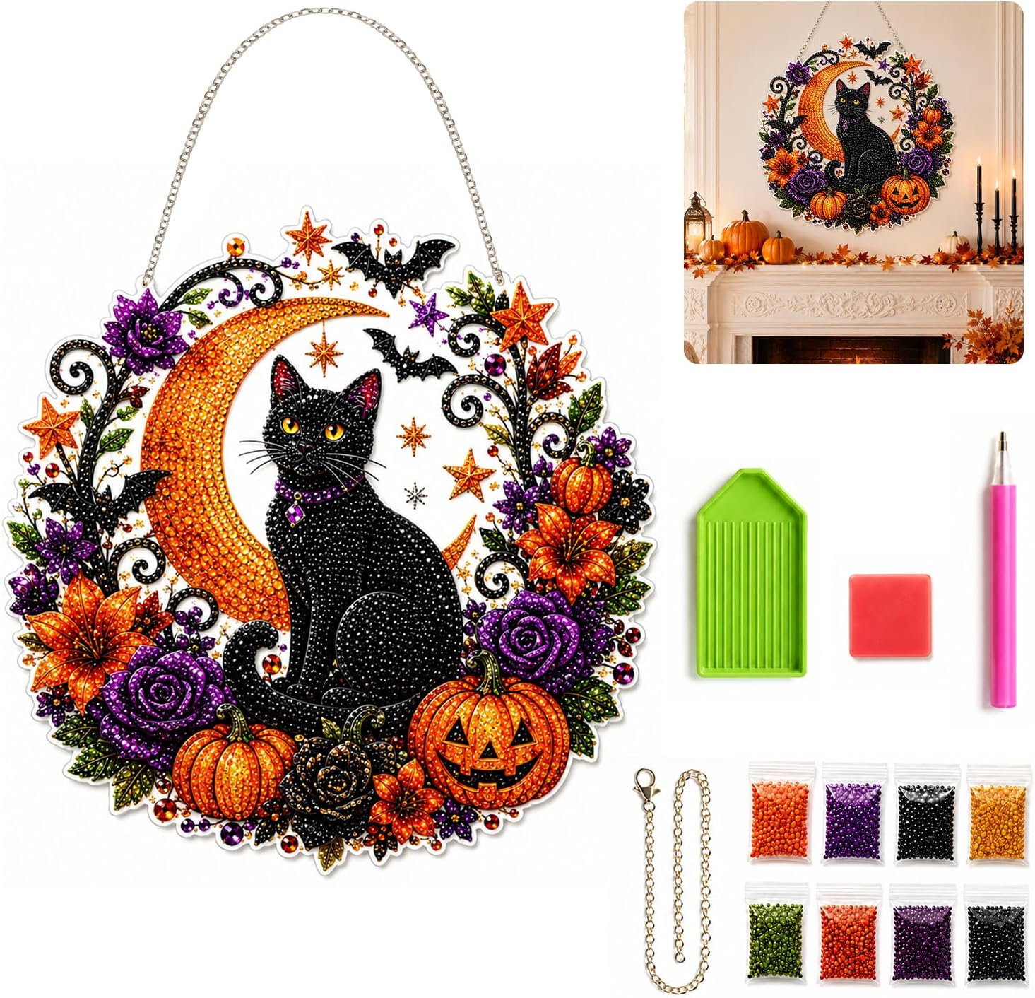 Halloween Pumpkins Diamond Art - Resin Art Kits ulasan dan harga