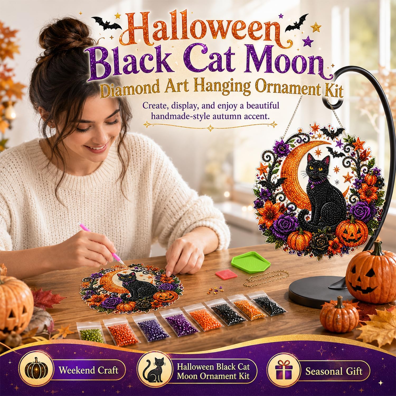 Halloween Pumpkins Diamond Art - Resin Art Kits ulasan dan harga