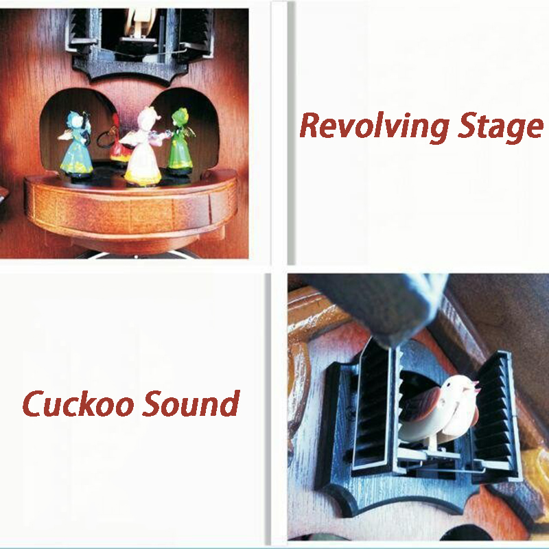 Cuckoo Wall Clock Solid Wood C - Resin Art Watch ulasan dan harga