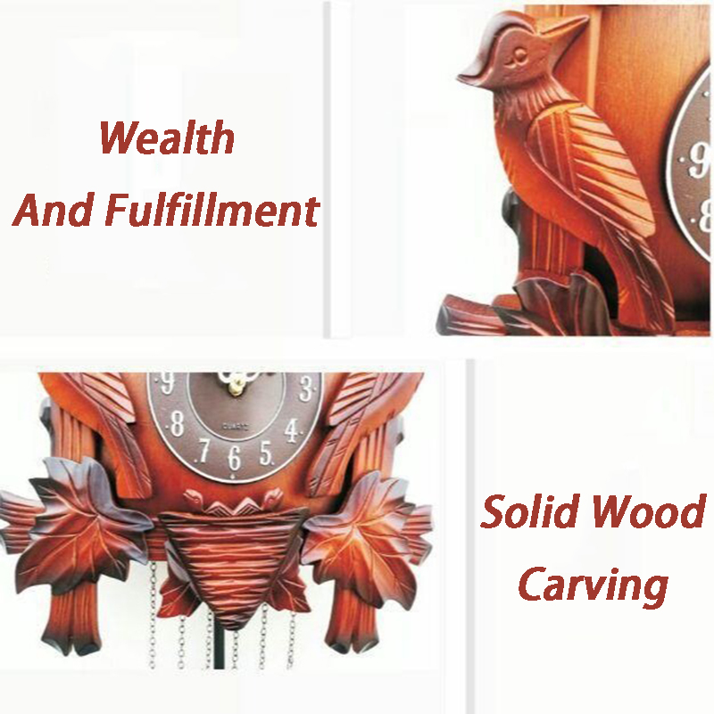 Cuckoo Wall Clock Solid Wood C - Resin Art Watch ulasan dan harga