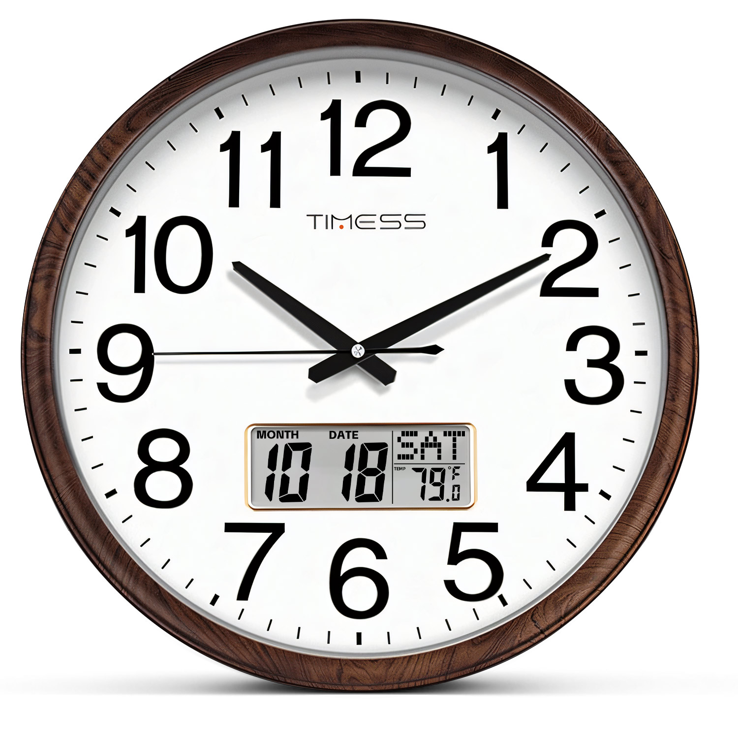 TIMESS 13-inch Wood Grain Wall - Resin Art Watch ulasan dan harga