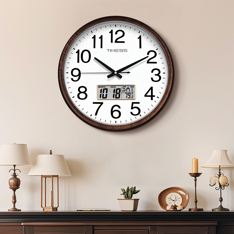 TIMESS 13-inch Wood Grain Wall - Resin Art Watch ulasan dan harga