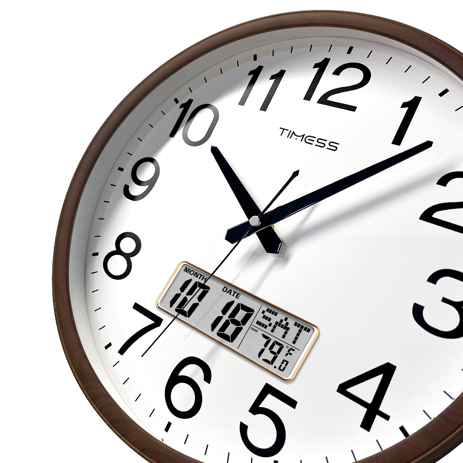 TIMESS 13-inch Wood Grain Wall - Resin Art Watch ulasan dan harga