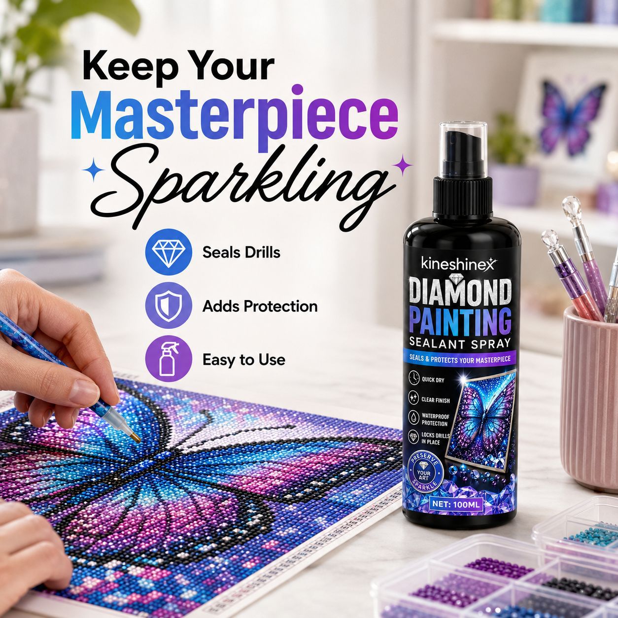 Diamond Painting Sealant Spray - Resin Art Work ulasan dan harga