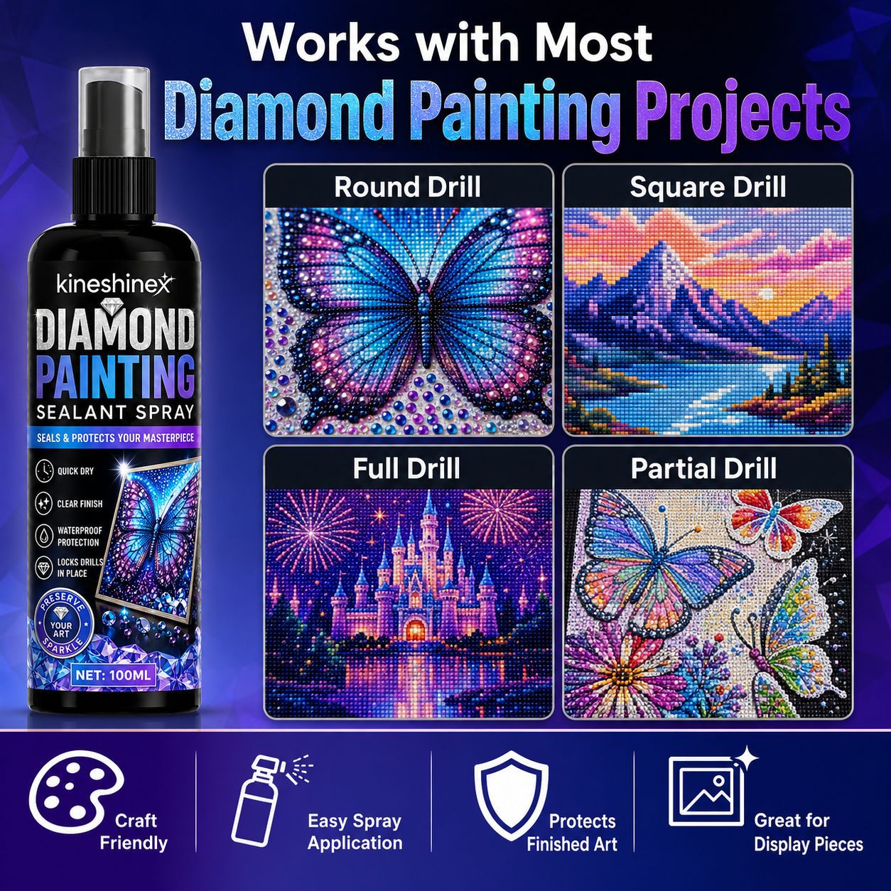 Diamond Painting Sealant Spray - Resin Art Work ulasan dan harga