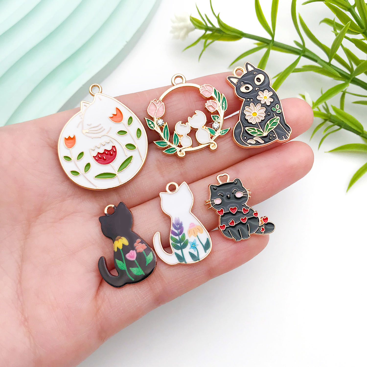5/10pcs Resin Popular Cat Char - Resin Art Bracelet ulasan dan harga