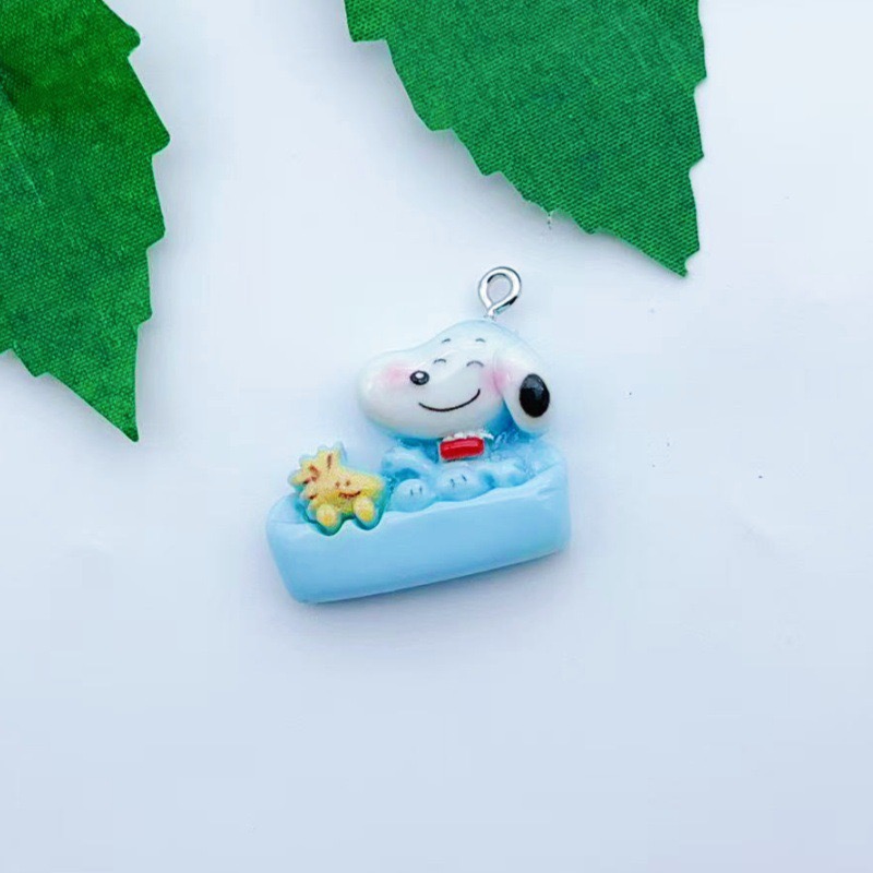 12pcs resin cartoon dog pendan - Resin Art Earrings ulasan dan harga