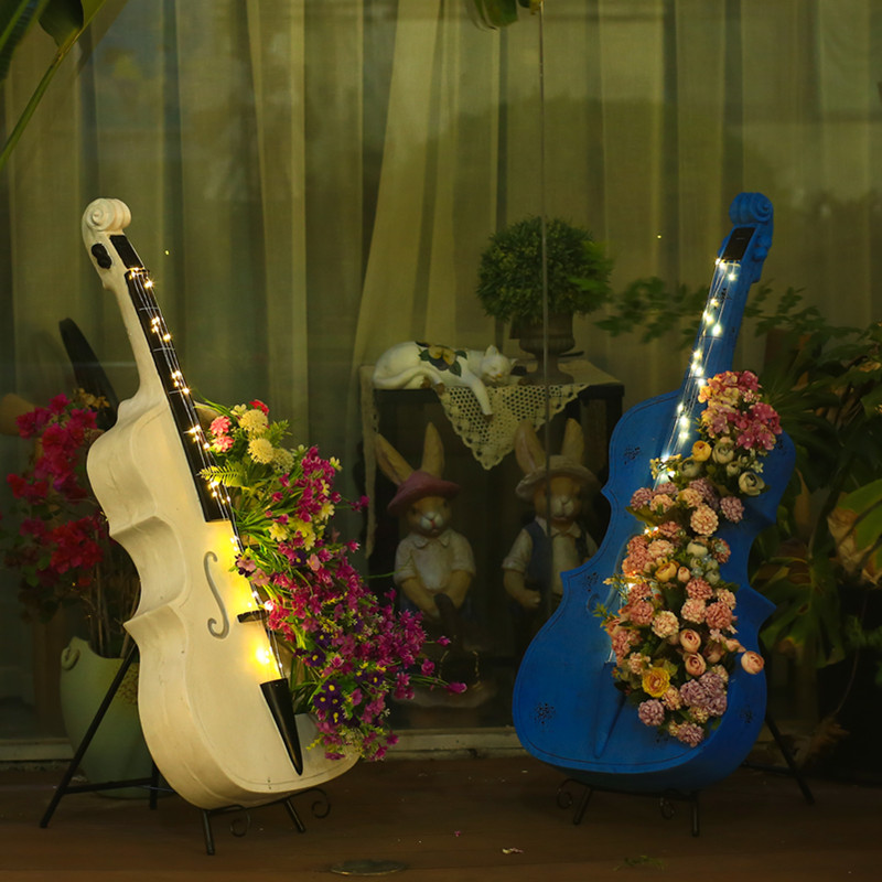Cello-Shaped Garden Statue Lar - Resin Art In Floor ulasan dan harga
