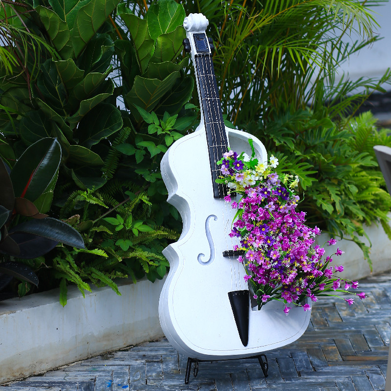 Cello-Shaped Garden Statue Lar - Resin Art In Floor ulasan dan harga