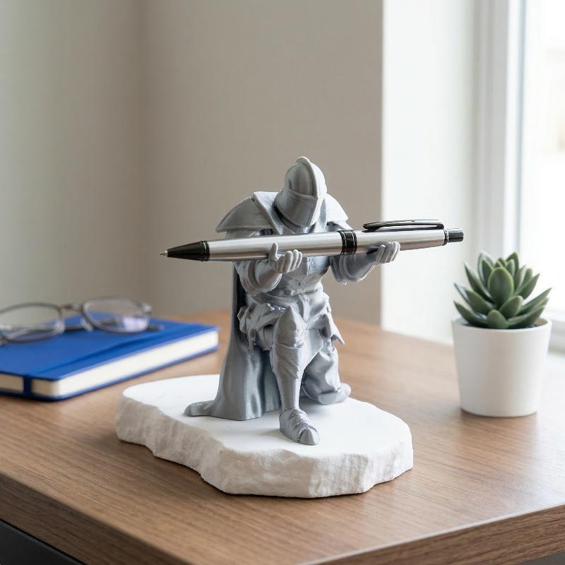 Knight Pen Holder Resin Mediev - Resin Art Stand ulasan dan harga