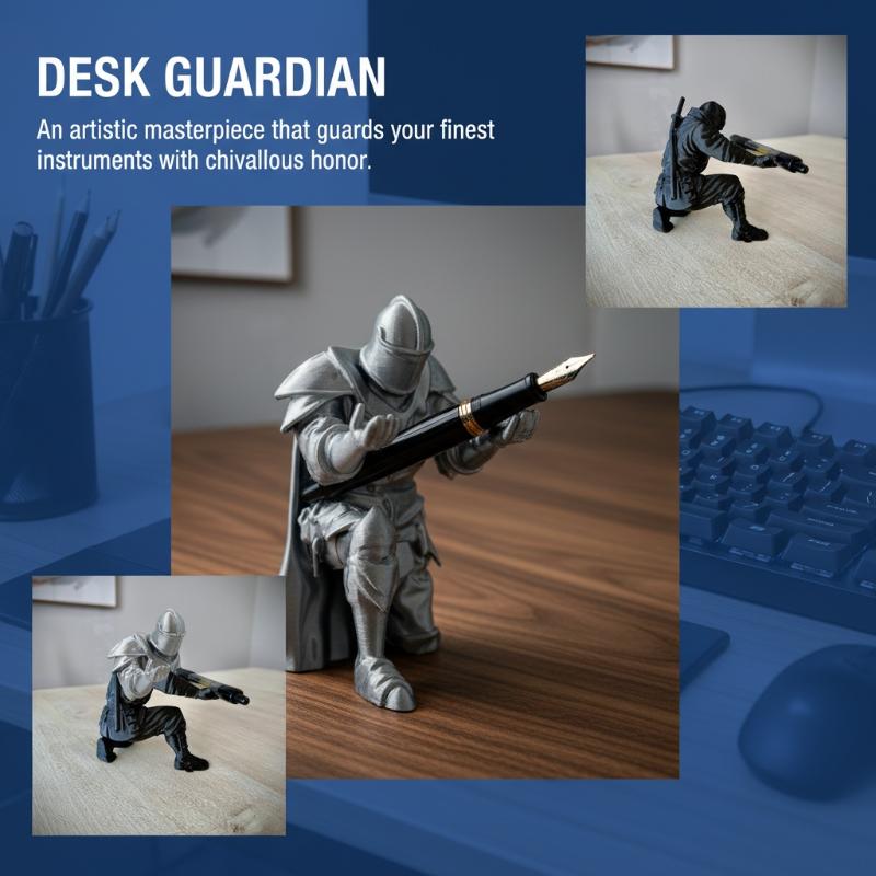 Knight Pen Holder Resin Mediev - Resin Art Stand ulasan dan harga