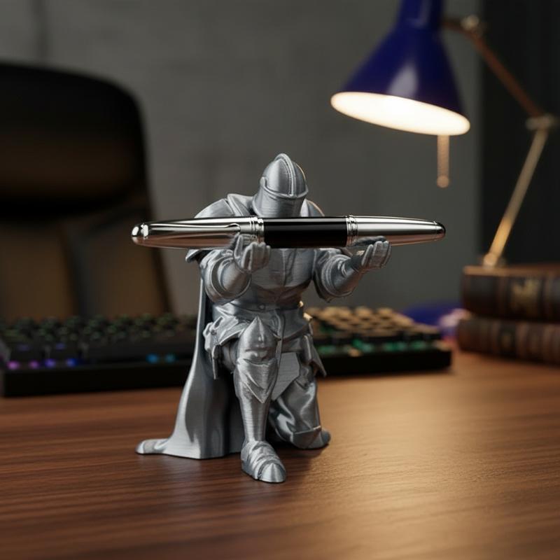 Knight Pen Holder Resin Mediev - Resin Art Stand ulasan dan harga