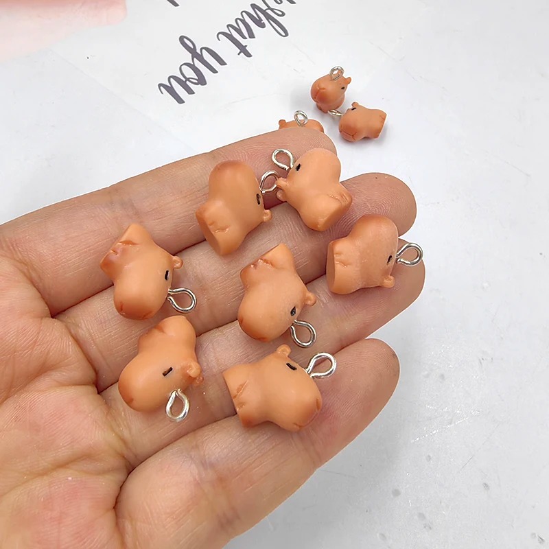 10pcs Cute Small Capybara Char - Resin Art Earrings ulasan dan harga