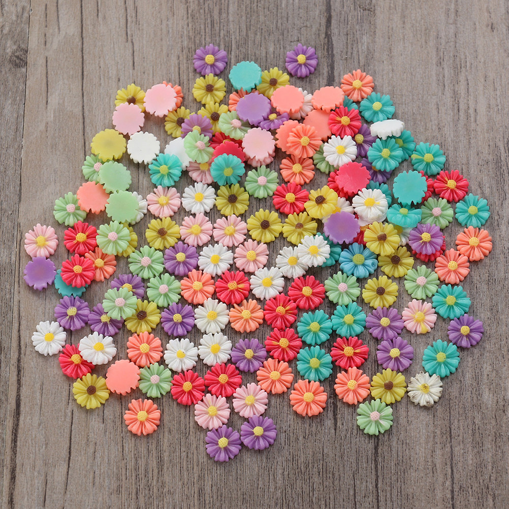 200Pcs 13Mm Resin Daisy Flower - Resin Art Craft ulasan dan harga