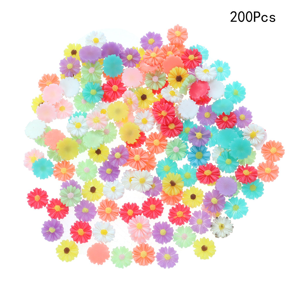200Pcs 13Mm Resin Daisy Flower - Resin Art Craft ulasan dan harga