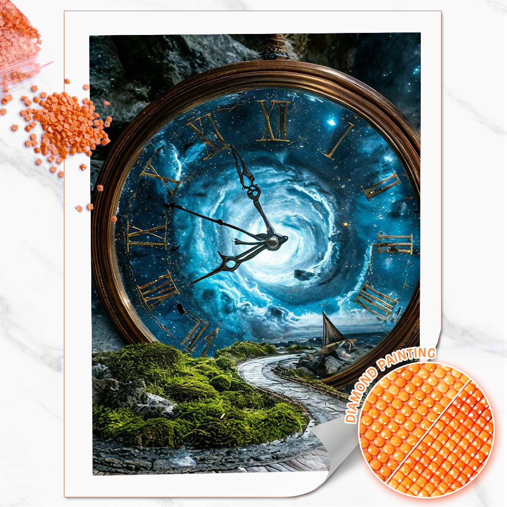 Huacan Full Square Round Diamo - Resin Art Watch ulasan dan harga
