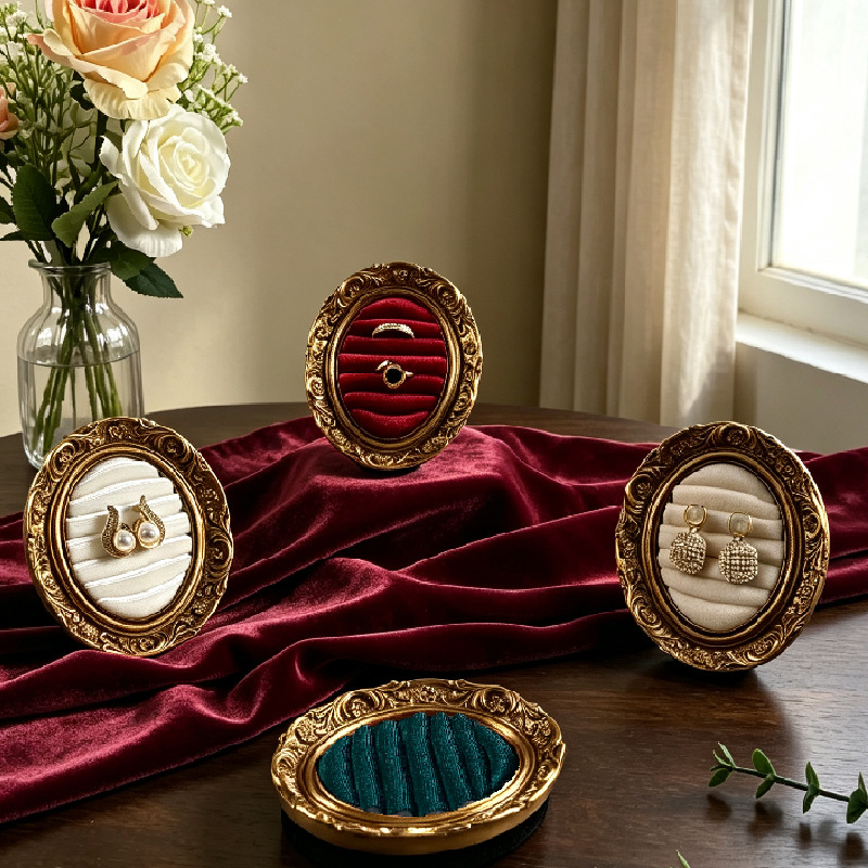 Retro Acanthus Patterned Oval  - Resin Art Stand ulasan dan harga