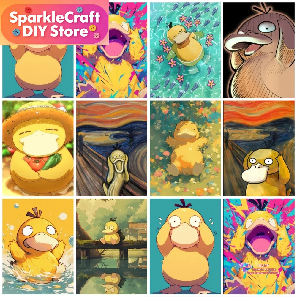 1pc frameless Psyduck Cartoon  - Resin Art Work ulasan dan harga