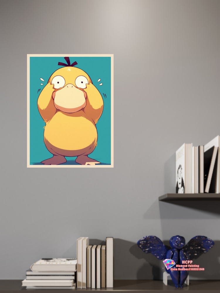 1pc frameless Psyduck Cartoon  - Resin Art Work ulasan dan harga