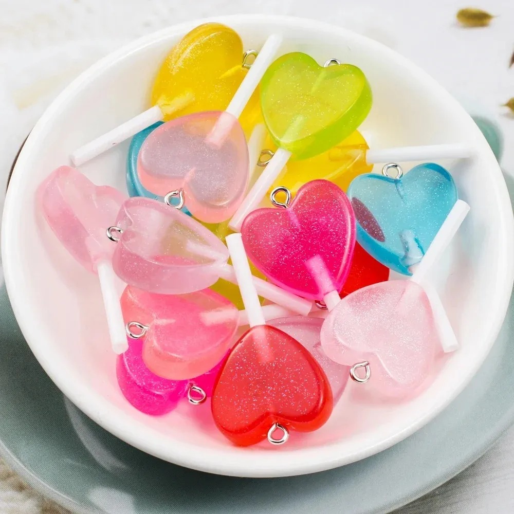 10Pcs Kawaii Sparkly Heart Lol - Resin Art Glitter ulasan dan harga