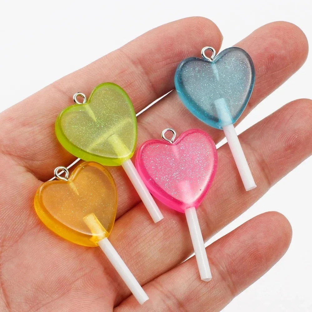 10Pcs Kawaii Sparkly Heart Lol - Resin Art Glitter ulasan dan harga