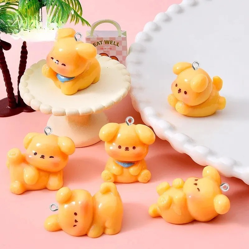 10Pcs Cute Cartoon Dog Acrylic - Resin Art Bracelet ulasan dan harga